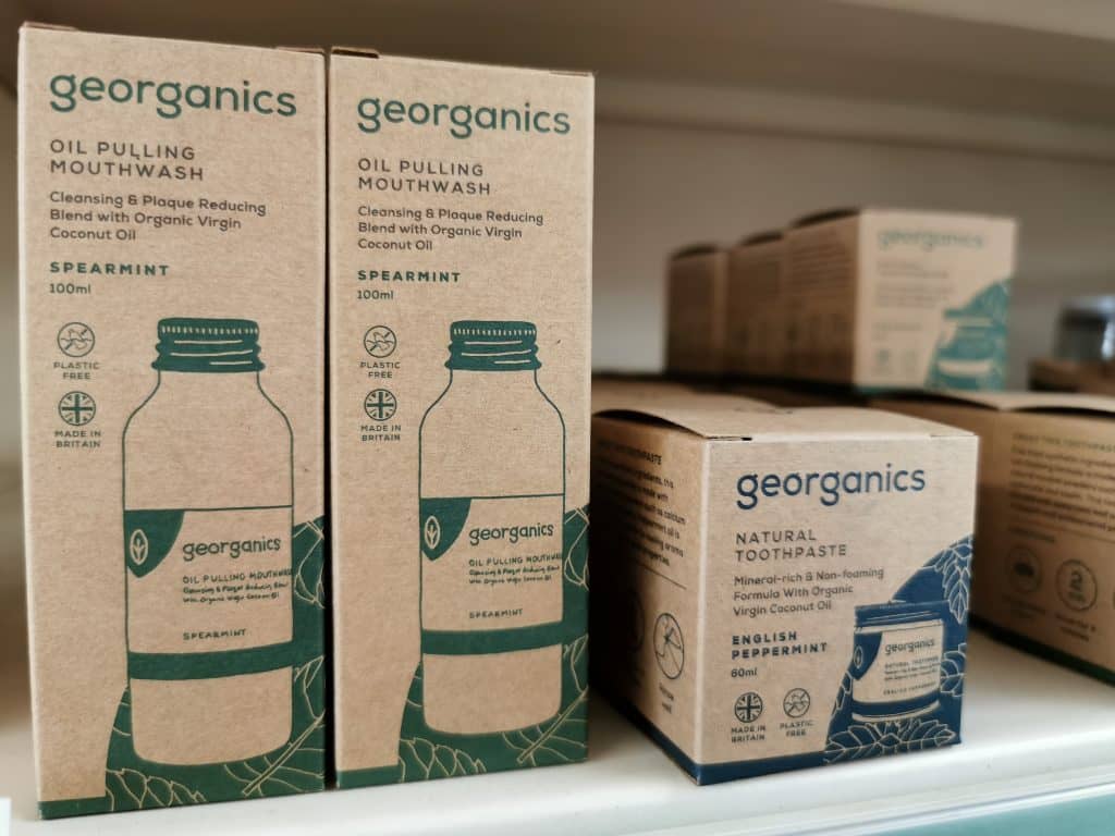 Natural and organic oral care wrapped in sustainable plastic-free packaging from Georganics