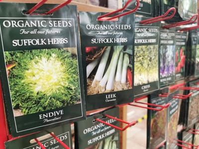 Our extensive range of the finest quality organic seeds from Suffolk Herbs