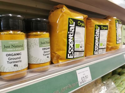 Part of our all natural range - organic turmeric from Just Natural and the Essential Trading cooperative